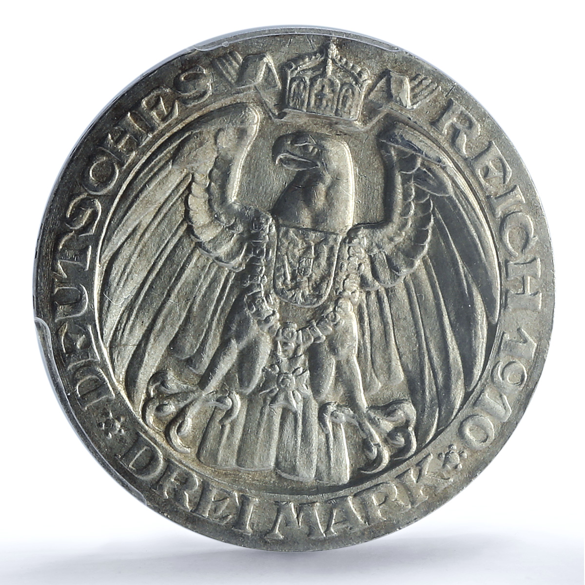 Germany Prussia 3 mark Berlin University KM-530 J-107 MS64 PCGS silver coin 1910
