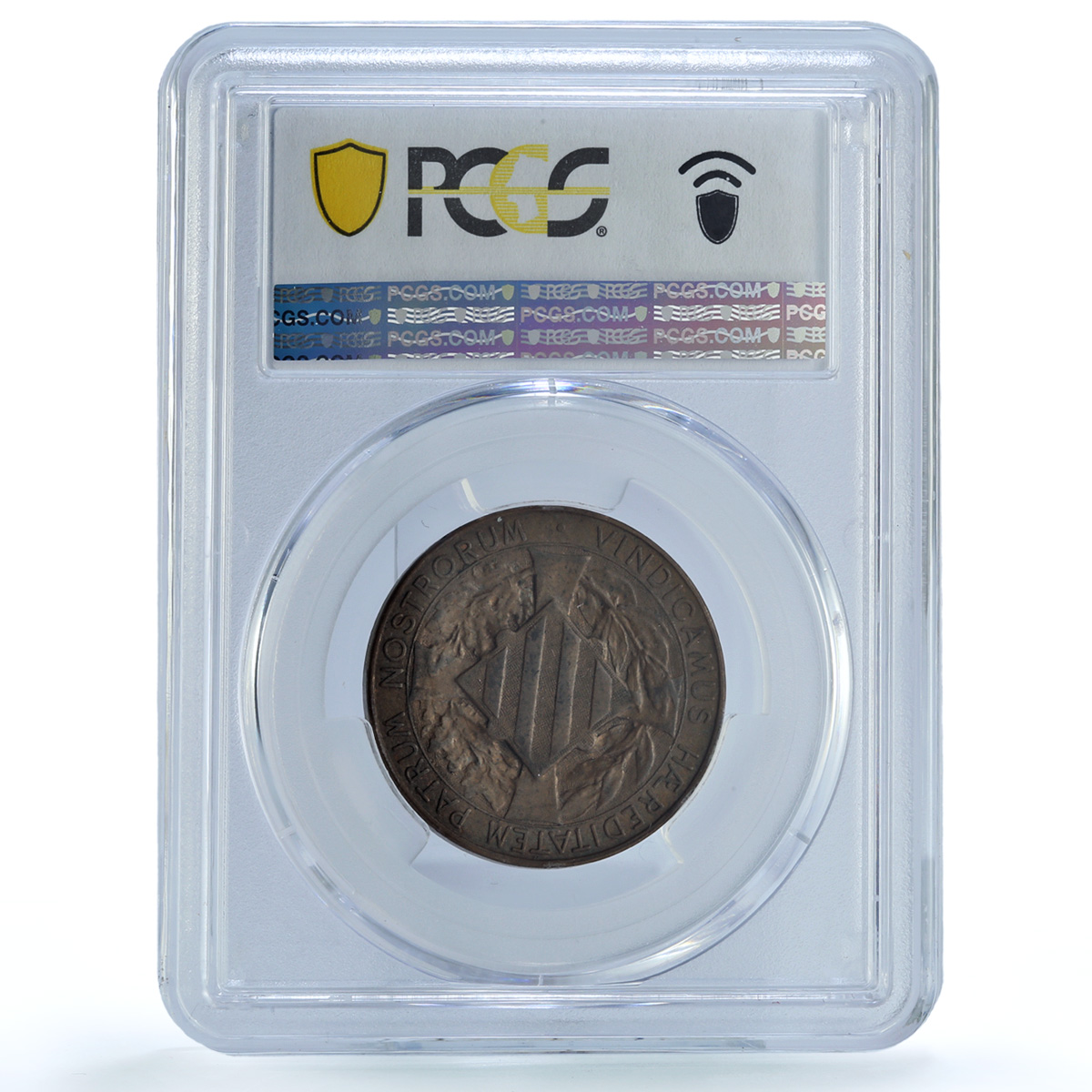 Catalonia Spain 10 centimos Catalanist Union Cal-133 AU 58 PCGS copper coin 1900