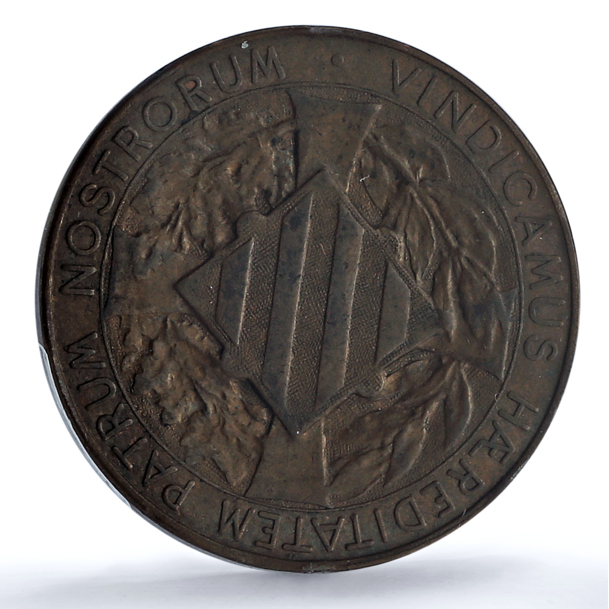 Catalonia Spain 10 centimos Catalanist Union Cal-133 AU 58 PCGS copper coin 1900
