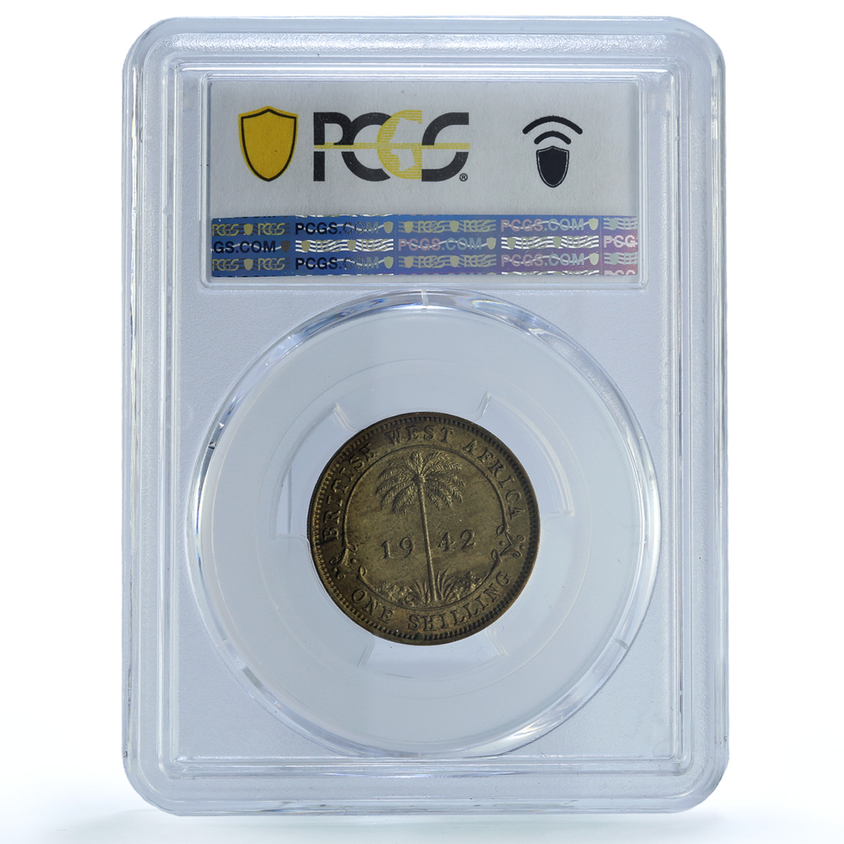 West Africa British 1 shilling George VI KM-23 MS 62 PCGS NiBrass coin 1942