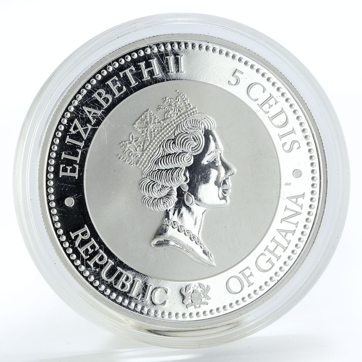 Ghana 5 cedis Sea Life The Seal proof silver coin 2017