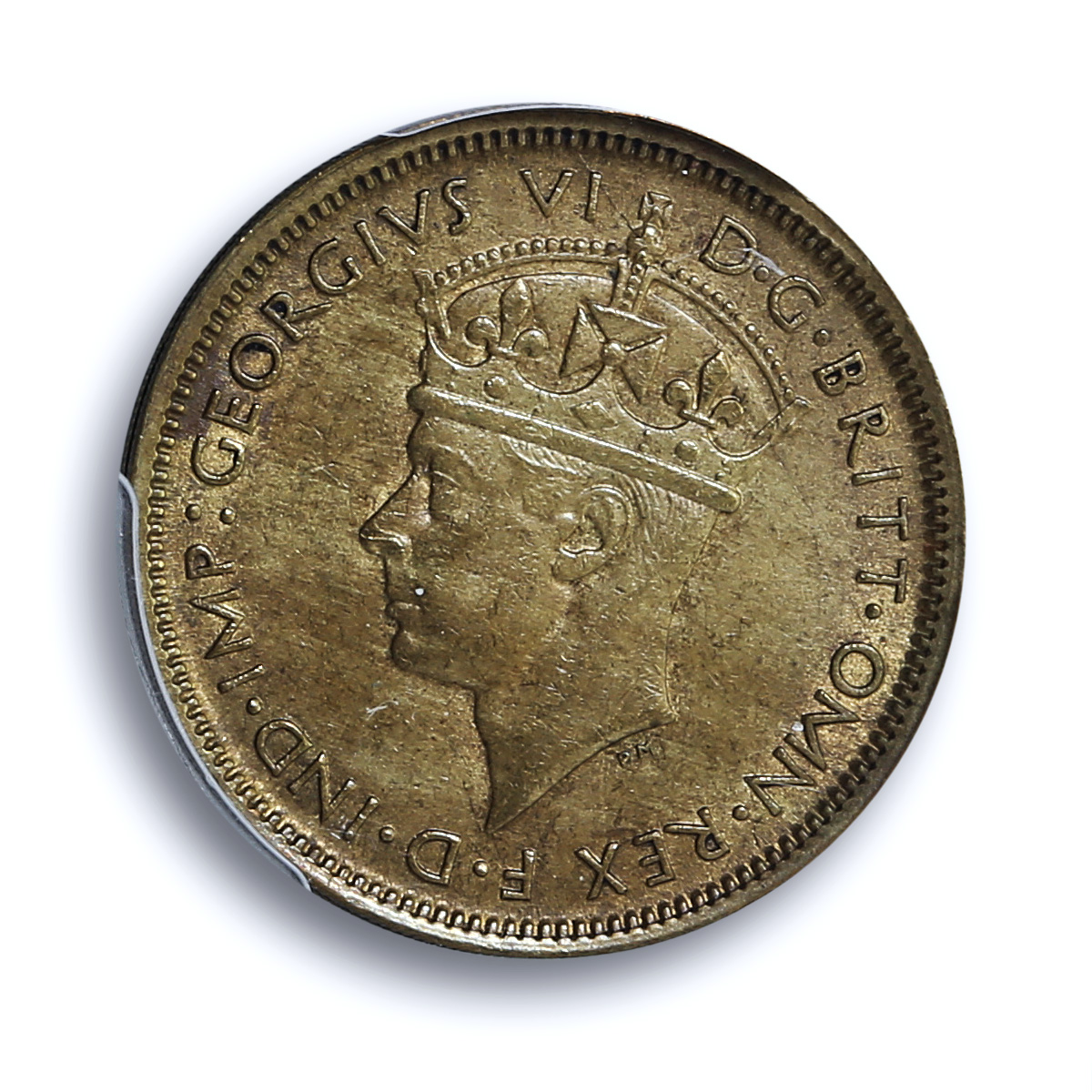 West Africa British 1 shilling George VI KM-23 MS 62 PCGS NiBrass coin 1942