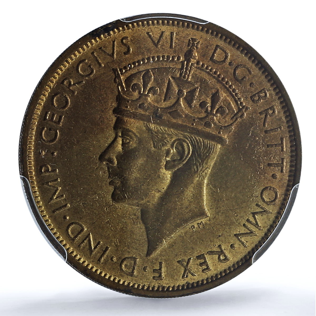 West Africa British 2 shillings George VI KM-24 MS 62 PCGS NiBrass coin 1942 KN