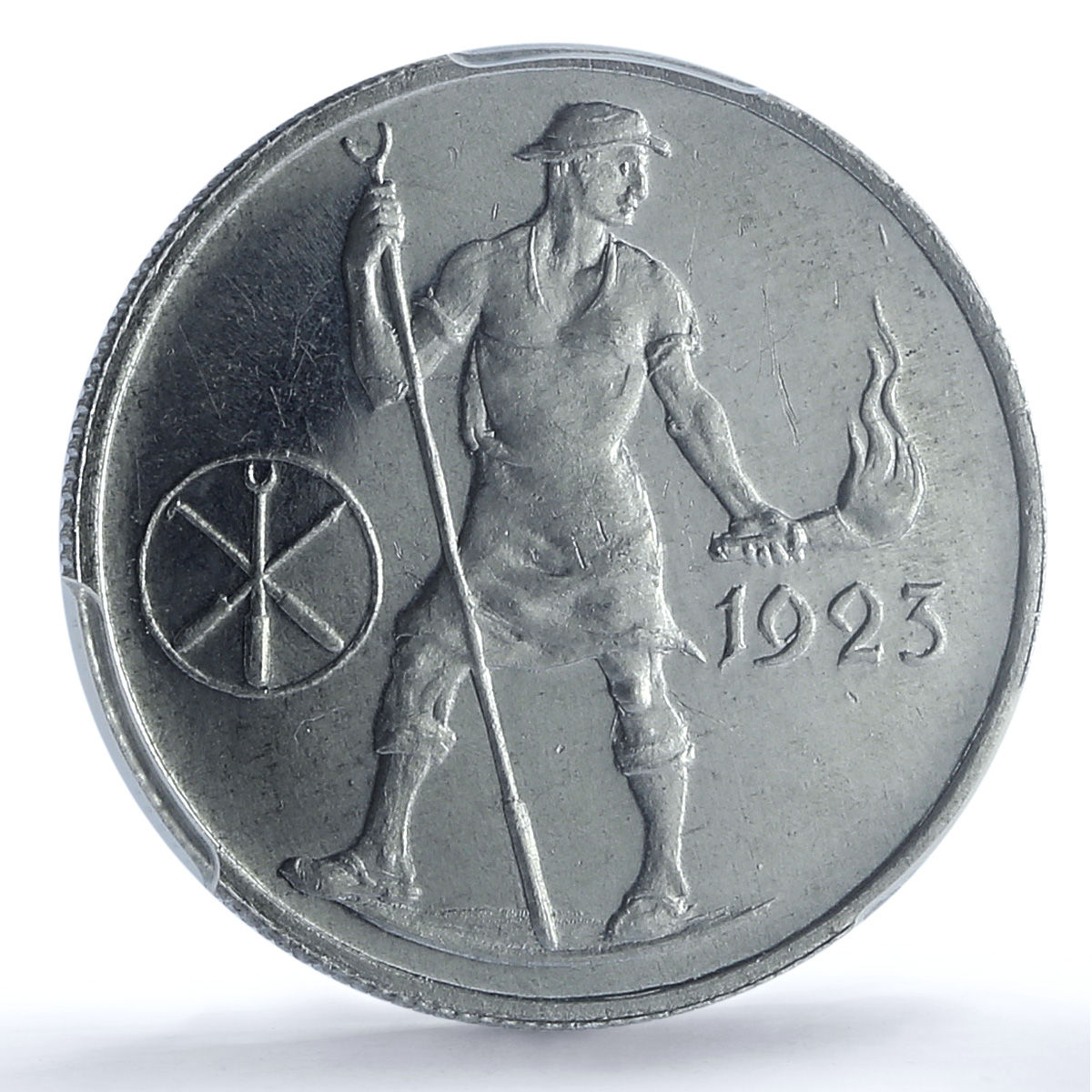 Germany Weimar Frieberg 1000000 mark Funck-635.1 MS 63 PCGS aluminum coin 1923 Germany Weimar Frieberg 1000000 mark Funck-635.1 MS 63 PCGS aluminum coin 1923