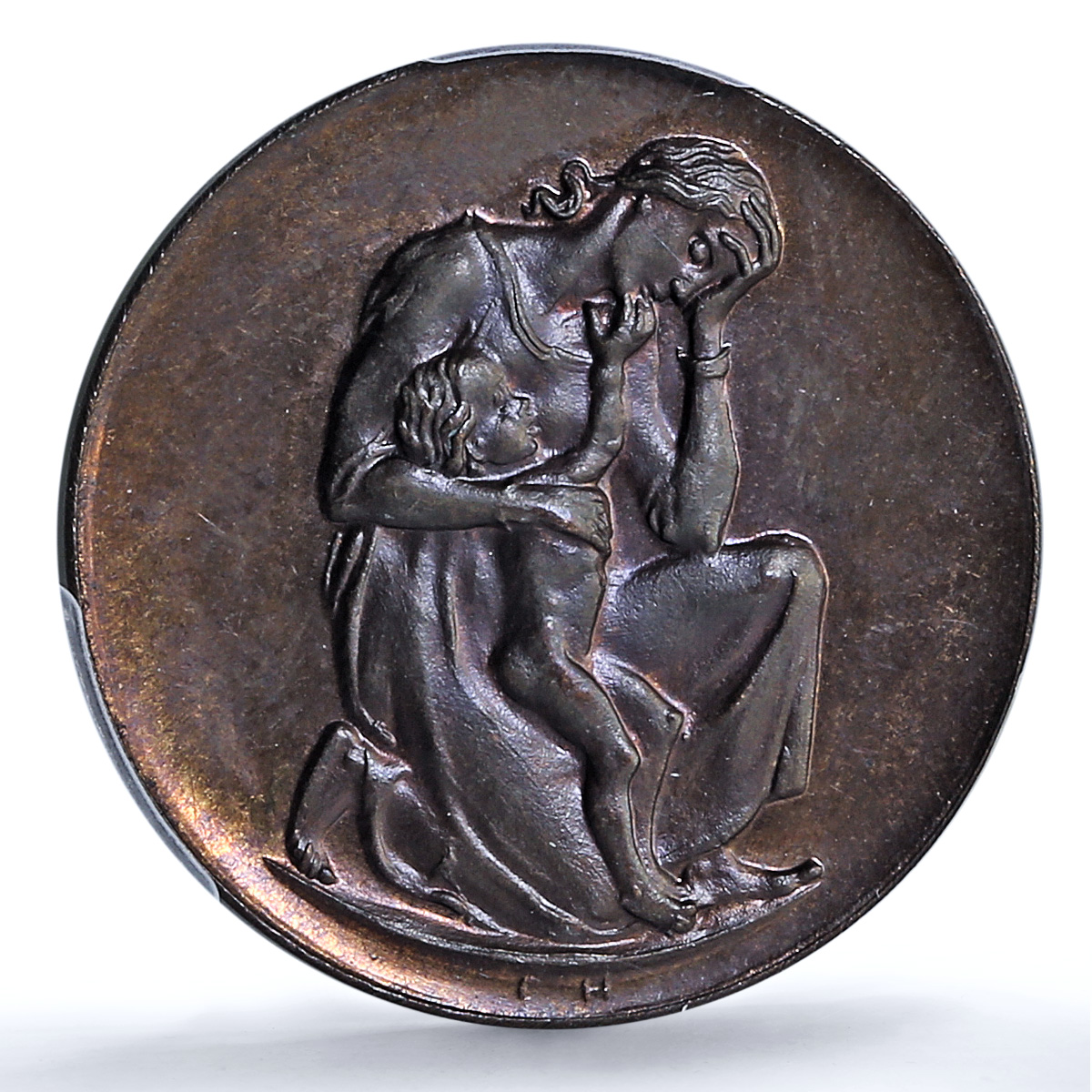 Germany Weimar April Inflation Saxony Woman Child MS 64 PCGS bronze medal 1923 Germany Weimar April Inflation Saxony Woman Child MS 64 PCGS bronze medal 1923