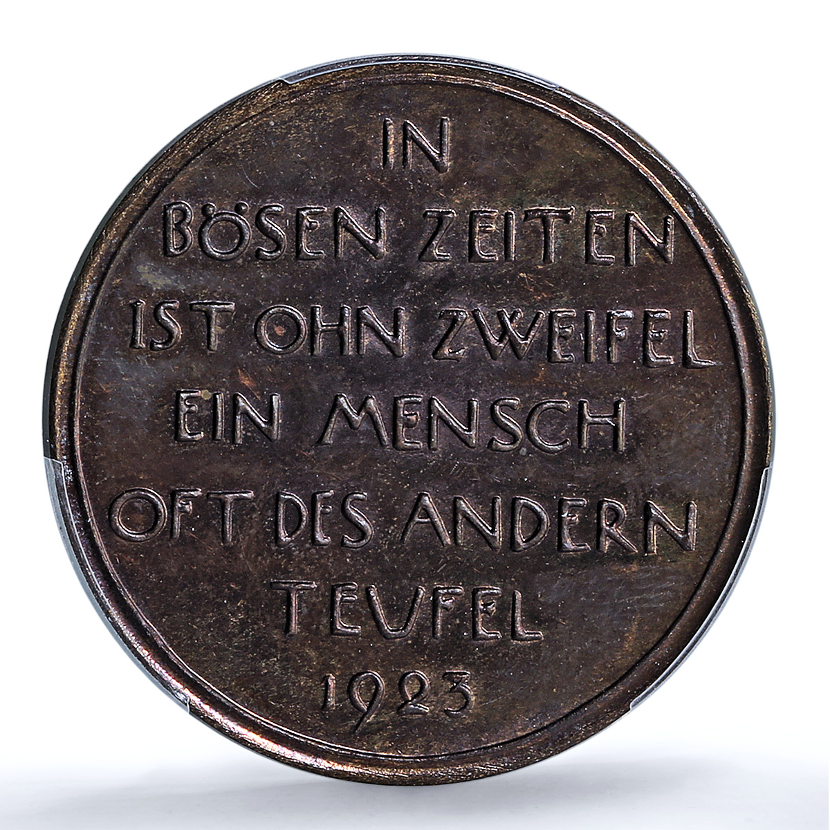 Germany Weimar Inflation Wurcherer Arnold-180 MS 64 PCGS bronze medal 1923 Germany Weimar Inflation Wurcherer Arnold-180 MS 64 PCGS bronze medal 1923