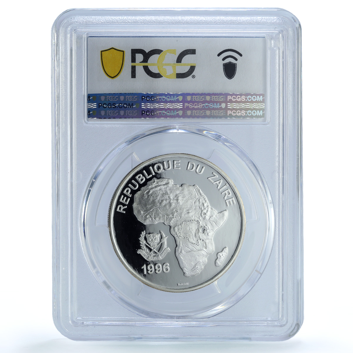 Zaire Congo Dem. 500 zaires Gorilla KM-21 Monkey PR 68 PCGS silver coin 1996