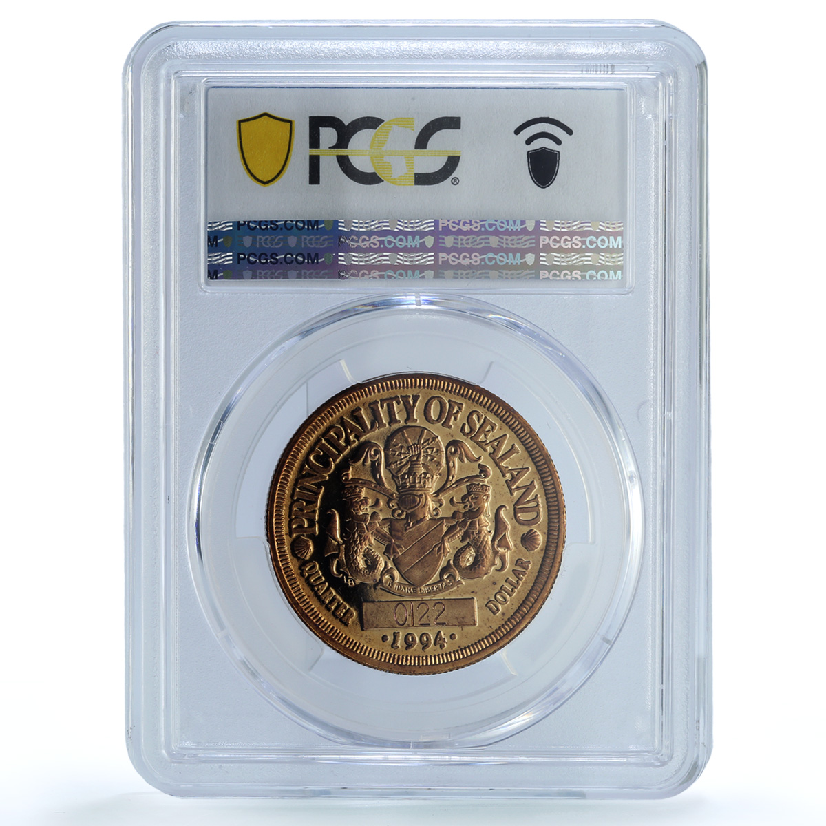 Sealand 25 cents Orca Fantasy X#7 Treasures Sea Whale PR67 PCGS bronze coin 1994
