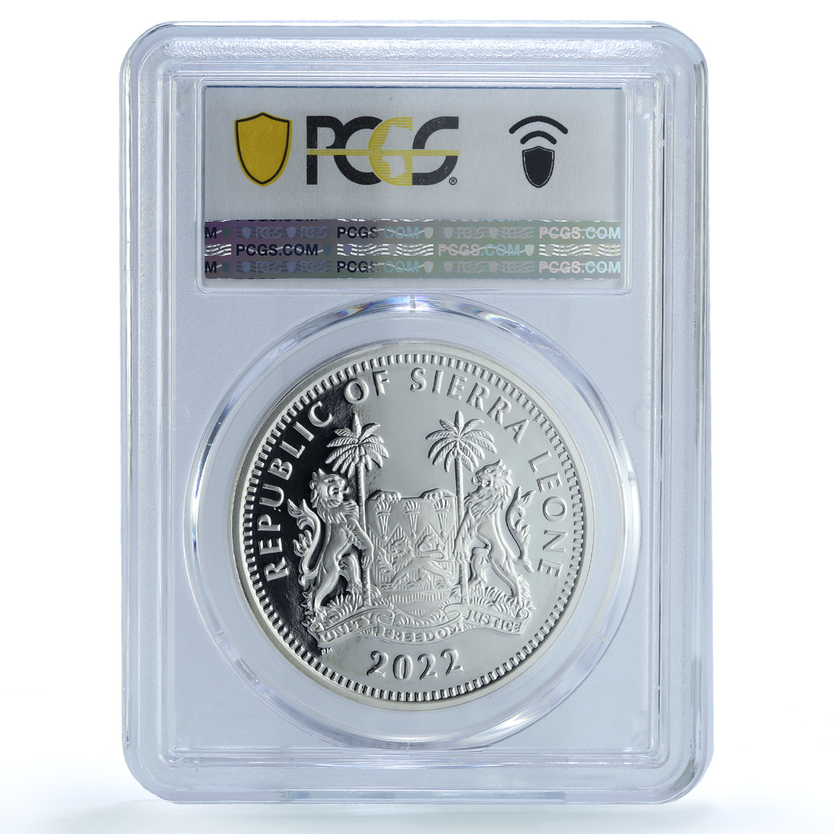 Sierra Leone 10 dollars Charles III Accession KM-499 PR 69 PCGS silver coin 2022