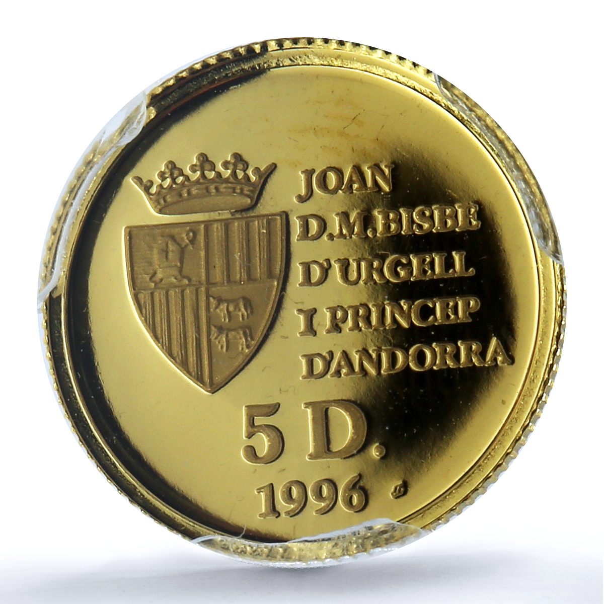Andorra 5 diners Chamois KM-117 Wildlife Fauna Goat PR 68 PCGS gold coin 1996 Andorra 5 diners Chamois KM-117 Wildlife Fauna Goat PR 68 PCGS gold coin 1996