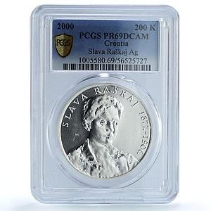 Croatia 200 kuna Slava Raskaj KM-81 Art Painter PR 69 PCGS silver coin 2000