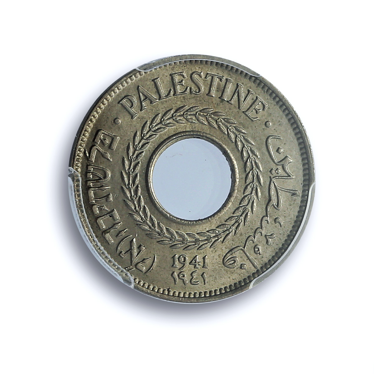 Palestine British 5 mils Mandate KM-3 MS 64 PCGS CuNi coin 1941 Palestine British 5 mils Mandate KM-3 MS 64 PCGS CuNi coin 1941