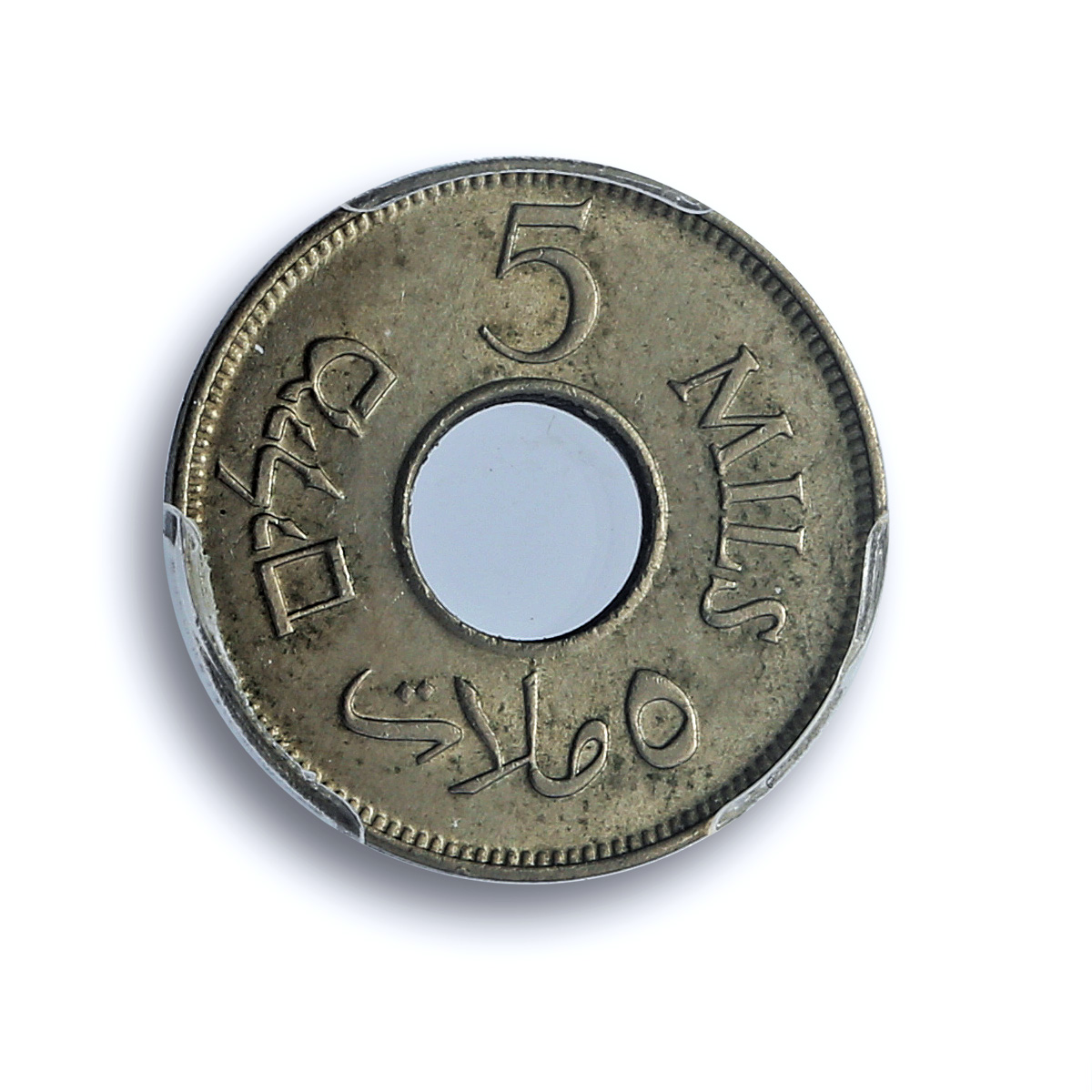 Palestine British 5 mils Mandate KM-3 MS 64 PCGS CuNi coin 1941 Palestine British 5 mils Mandate KM-3 MS 64 PCGS CuNi coin 1941