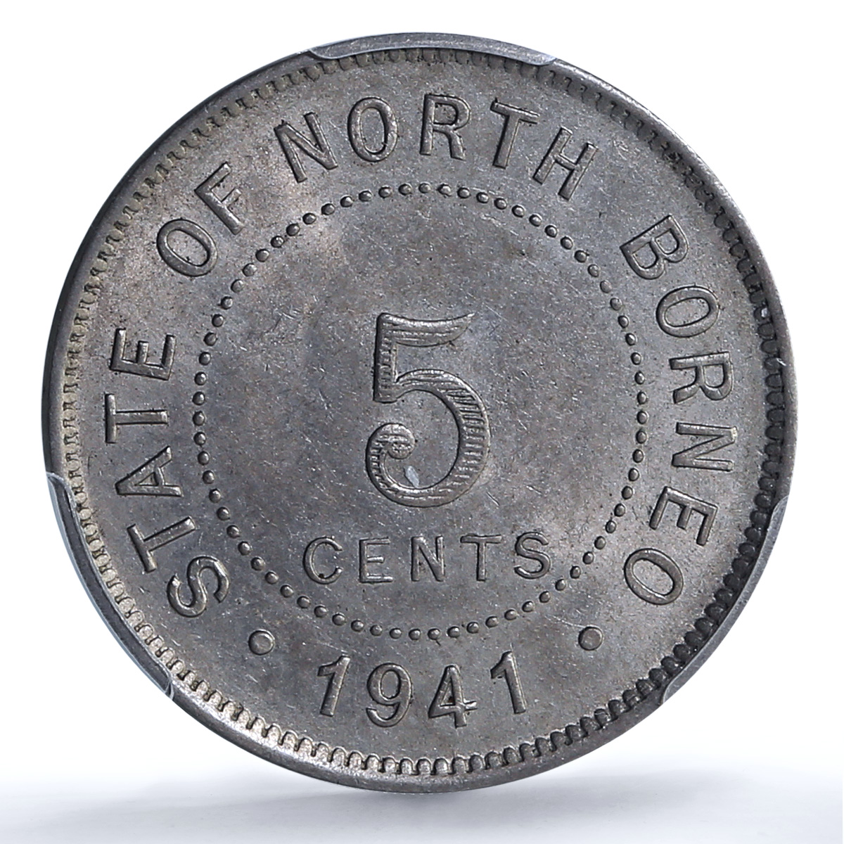 North Borneo British Malaysia 5 cents Company KM-5 MS 62 PCGS CuNi coin 1941 North Borneo British Malaysia 5 cents Company KM-5 MS 62 PCGS CuNi coin 1941