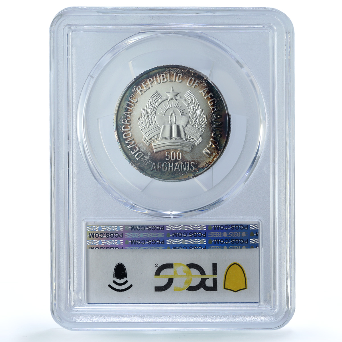 Afghanistan 500 afghanis Ferrari KM-1003 Car MS 66 PCGS silver coin 1986 Afghanistan 500 afghanis Ferrari KM-1003 Car MS 66 PCGS silver coin 1986