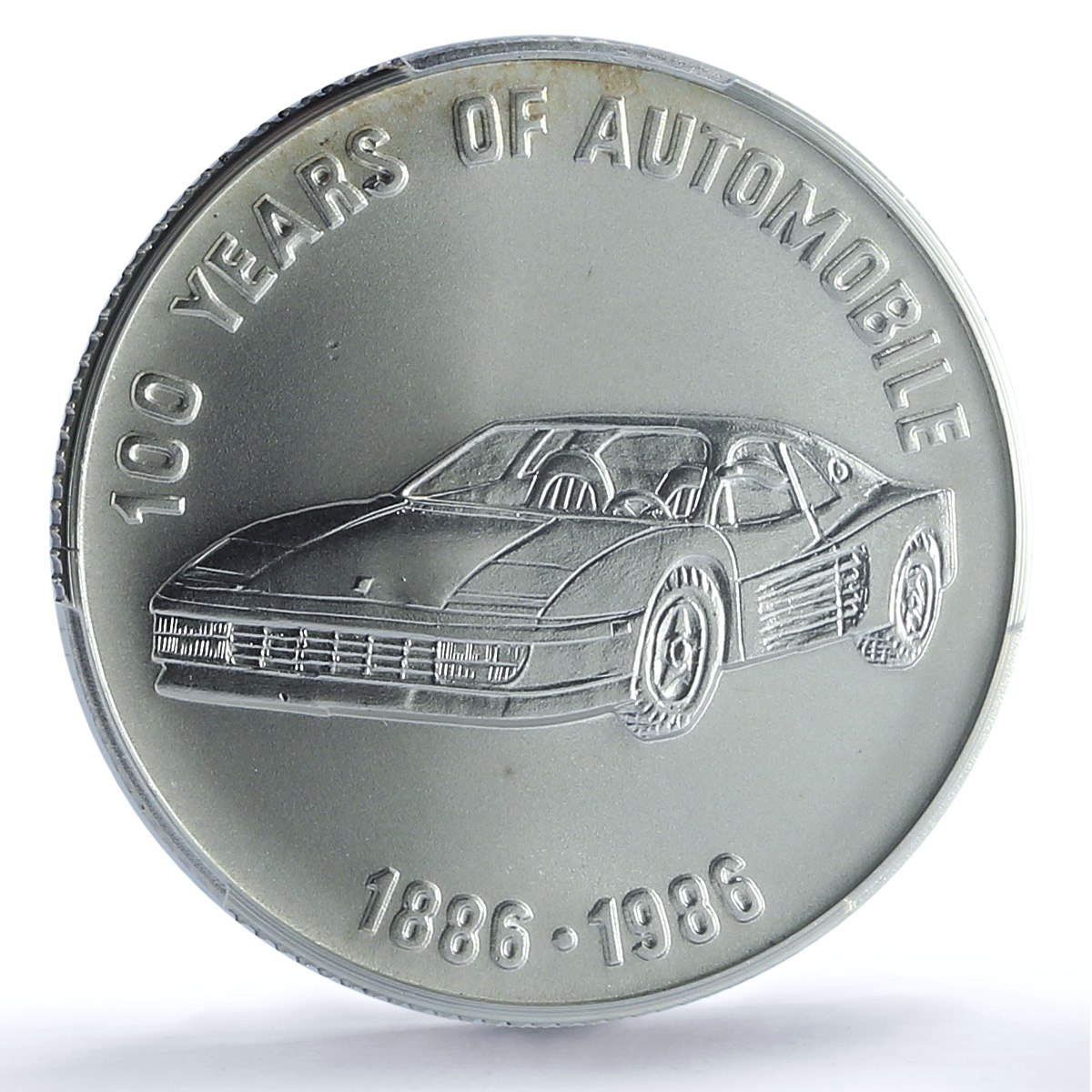 Afghanistan 500 afghanis Ferrari KM-1003 Car MS 66 PCGS silver coin 1986 Afghanistan 500 afghanis Ferrari KM-1003 Car MS 66 PCGS silver coin 1986