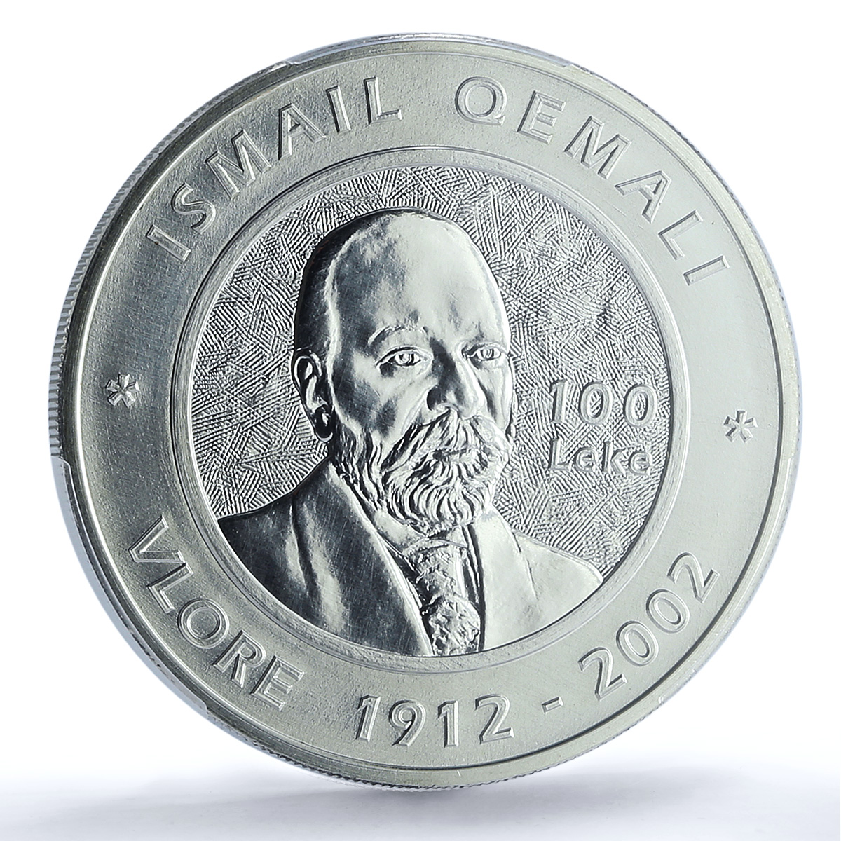 Albania 100 leke Independence KM-92 Ismail Qemali PR 69 PCGS silver coin 2002