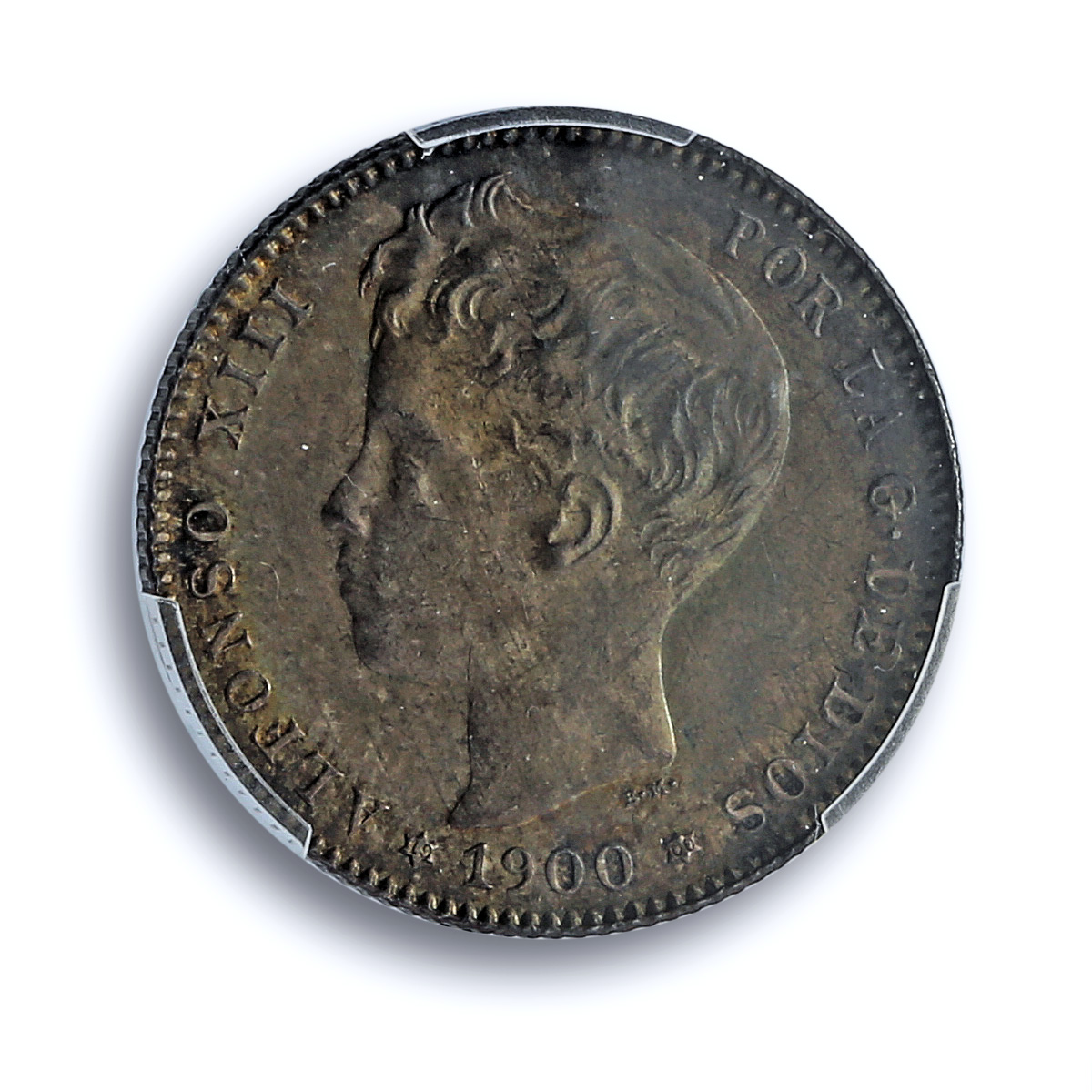 Spain 1 peseta Alfonso XIII KM-706 Calico-44 MS 64 PCGS silver coin 1900 SM V Spain 1 peseta Alfonso XIII KM-706 Calico-44 MS 64 PCGS silver coin 1900 SM V