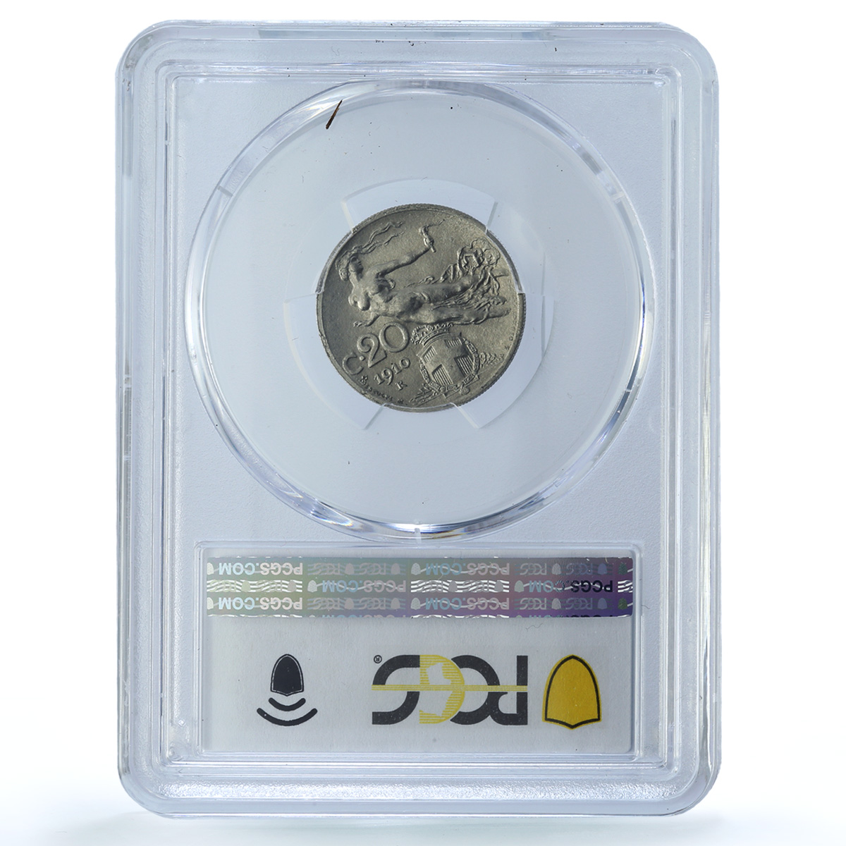 Italy 20 centesimi Victor Emmanuel III KM-44 MS 64 PCGS nickel coin 1910 Italy 20 centesimi Victor Emmanuel III KM-44 MS 64 PCGS nickel coin 1910