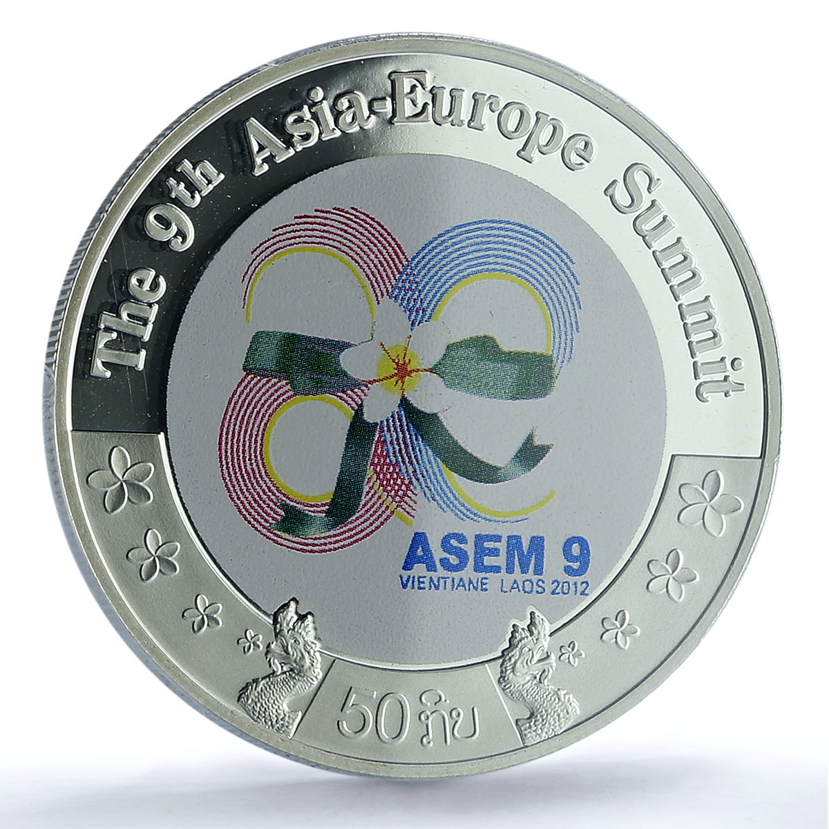 Laos 50 kip ASEM 9th Asia Europe Summit PR 67 PCGS silver coin 2012 Laos 50 kip ASEM 9th Asia Europe Summit PR 67 PCGS silver coin 2012