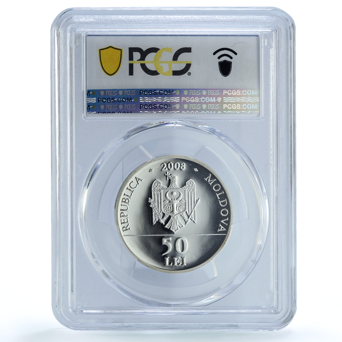 Moldova 50 lei Stefan Cel Mare Oak Tree KM-44 Flora PR 69 PCGS silver coin 2008 Moldova 50 lei Stefan Cel Mare Oak Tree KM-44 Flora PR 69 PCGS silver coin 2008