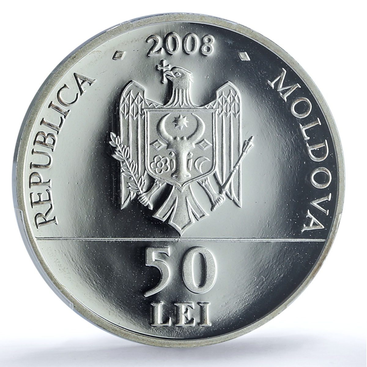 Moldova 50 lei Stefan Cel Mare Oak Tree KM-44 Flora PR 69 PCGS silver coin 2008 Moldova 50 lei Stefan Cel Mare Oak Tree KM-44 Flora PR 69 PCGS silver coin 2008