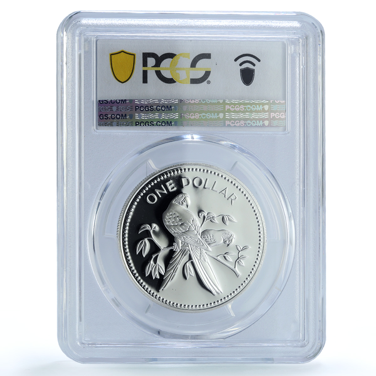 Belize 1 dollar Elizabeth II KM-95a Macaw Bird PR70 PCGS silver coin 1984 Belize 1 dollar Elizabeth II KM-95a Macaw Bird PR70 PCGS silver coin 1984