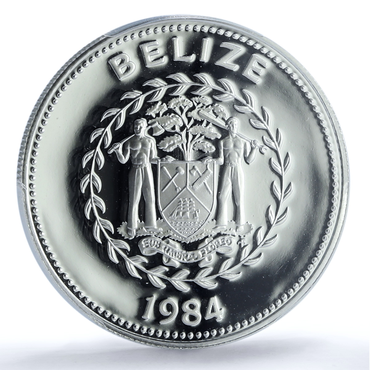 Belize 1 dollar Elizabeth II KM-95a Macaw Bird PR70 PCGS silver coin 1984 Belize 1 dollar Elizabeth II KM-95a Macaw Bird PR70 PCGS silver coin 1984