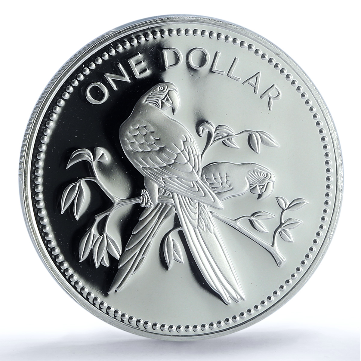 Belize 1 dollar Elizabeth II KM-95a Macaw Bird PR70 PCGS silver coin 1984 Belize 1 dollar Elizabeth II KM-95a Macaw Bird PR70 PCGS silver coin 1984