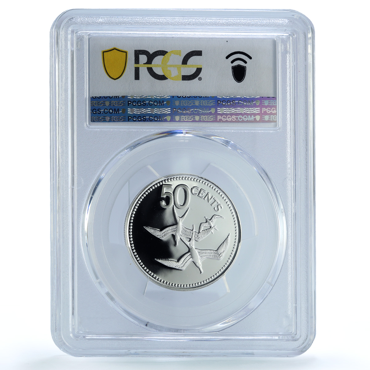 Belize 50 cents Elizabeth II KM-94a Frigatebird PR 70 PCGS silver coin 1984 Belize 50 cents Elizabeth II KM-94a Frigatebird PR 70 PCGS silver coin 1984