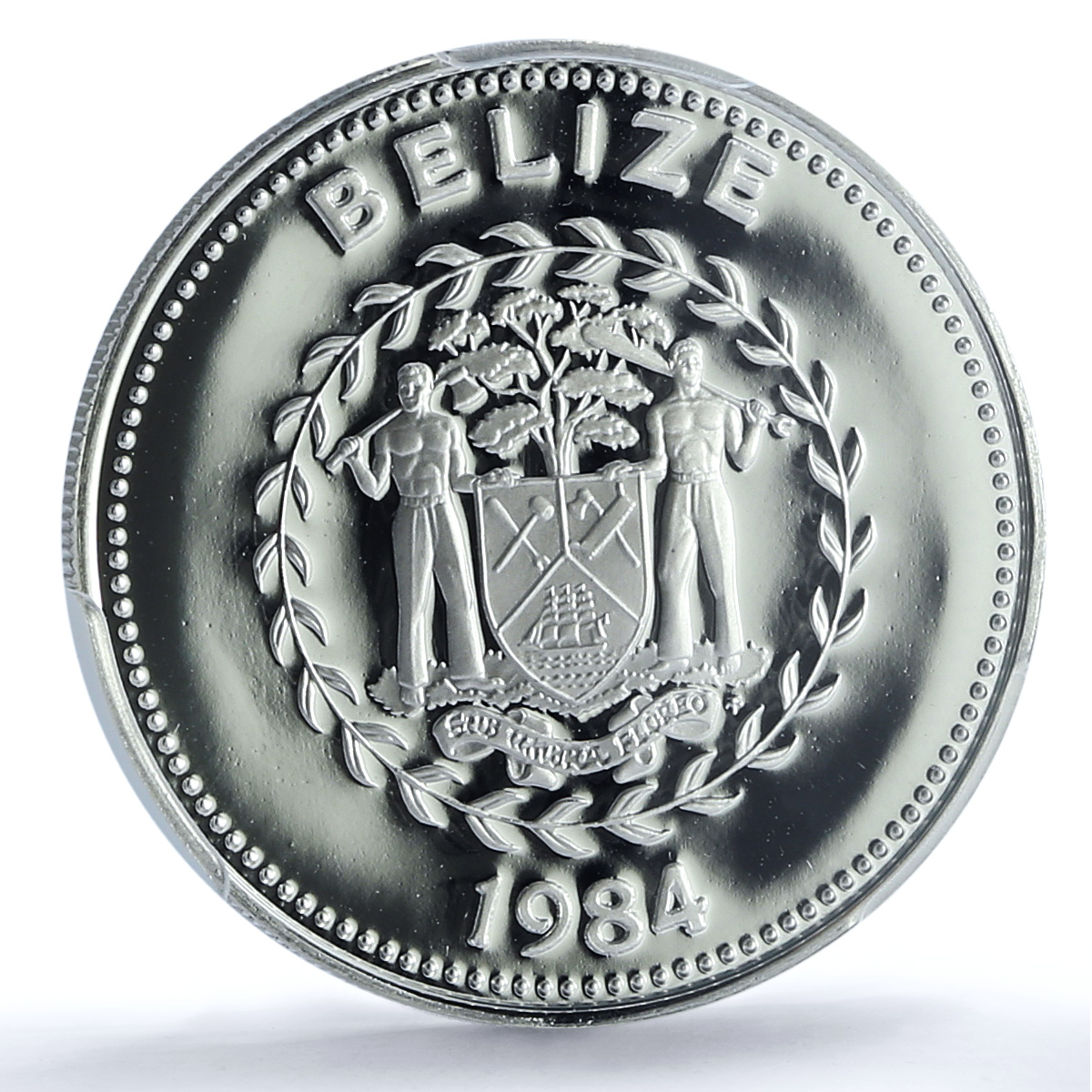 Belize 50 cents Elizabeth II KM-94a Frigatebird PR 70 PCGS silver coin 1984 Belize 50 cents Elizabeth II KM-94a Frigatebird PR 70 PCGS silver coin 1984