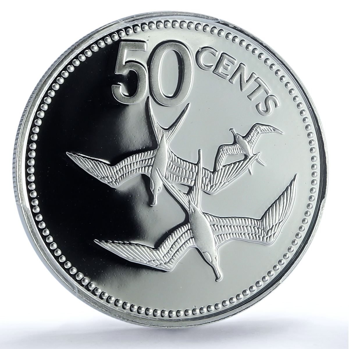 Belize 50 cents Elizabeth II KM-94a Frigatebird PR 70 PCGS silver coin 1984 Belize 50 cents Elizabeth II KM-94a Frigatebird PR 70 PCGS silver coin 1984