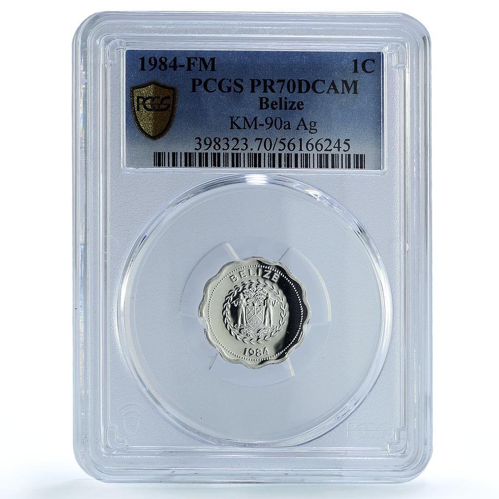 Belize 1 cent Elizabeth II KM-90a Swallow Kite Bird PR 70 PCGS silver coin 1984 Belize 1 cent Elizabeth II KM-90a Swallow Kite Bird PR 70 PCGS silver coin 1984