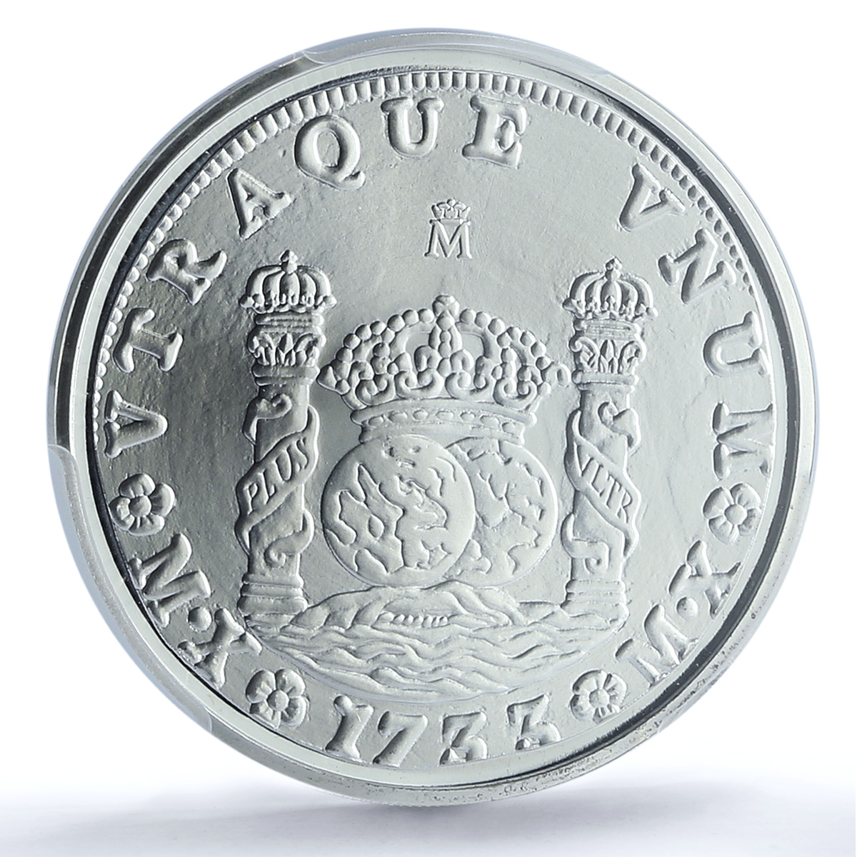Spain Mexico 8 Reales Pillar Dollar 1733 Restrike MS 70 PCGS silver coin 2000-02 Spain Mexico 8 Reales Pillar Dollar 1733 Restrike MS 70 PCGS silver coin 2000-02