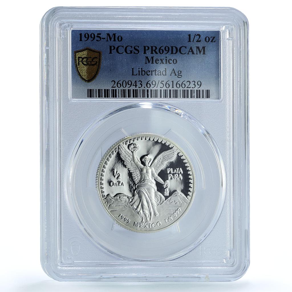 Mexico 1/2 onza Libertad Angel of Independence KM-545 PR69 PCGS silver coin 1995 Mexico 1/2 onza Libertad Angel of Independence KM-545 PR69 PCGS silver coin 1995