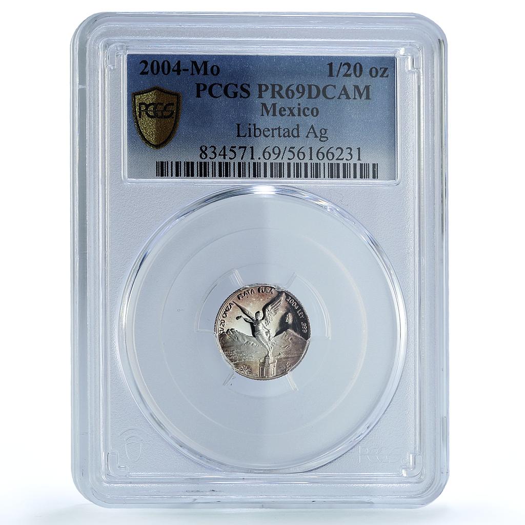 Mexico 1/20 onza Libertad Angel Independence KM-609 PR 69 PCGS silver coin 2004 Mexico 1/20 onza Libertad Angel Independence KM-609 PR 69 PCGS silver coin 2004