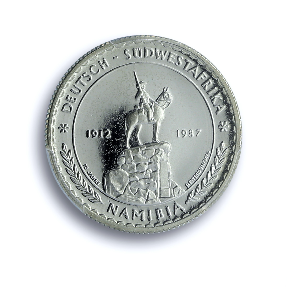 Nambia 100 rand Reiter X#E2 ESSAI Elephant Horseman SP66 PCGS silver coin 1987 Nambia 100 rand Reiter X#E2 ESSAI Elephant Horseman SP66 PCGS silver coin 1987