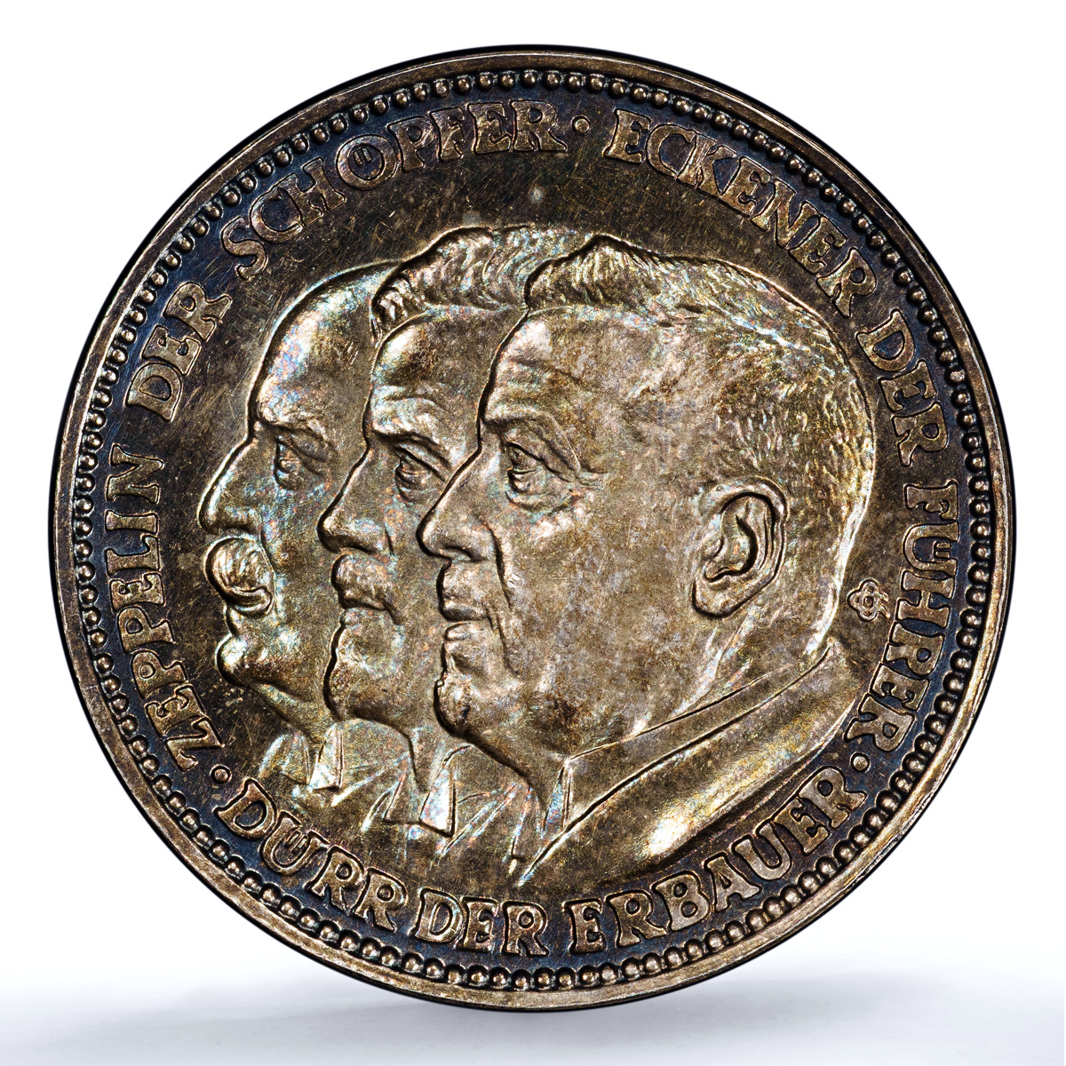 Germany Weimar Zeppelin Eckener Flight Kaiser-510 SP 64 PCGS silver medal 1929 Germany Weimar Zeppelin Eckener Flight Kaiser-510 SP 64 PCGS silver medal 1929