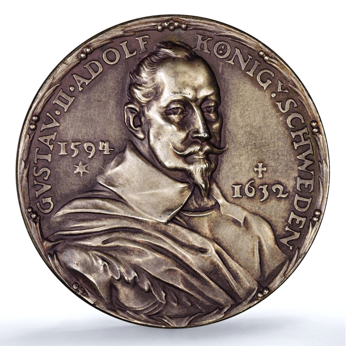 Germany Weimar Gustav II Lutzen Battle Kienast-473 MS 64 PCGS silver medal 1932 Germany Weimar Gustav II Lutzen Battle Kienast-473 MS 64 PCGS silver medal 1932
