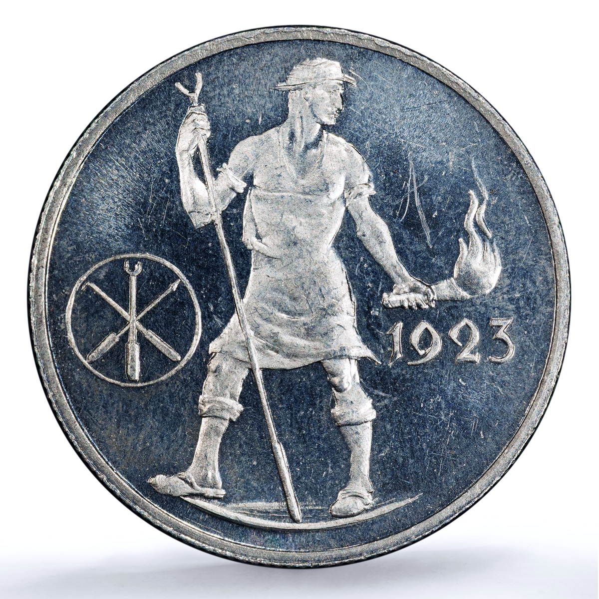 Germany Weimar Frieberg 1000000 mark Funck-635.1 MS 63 PCGS aluminum coin 1923 Germany Weimar Frieberg 1000000 mark Funck-635.1 MS 63 PCGS aluminum coin 1923