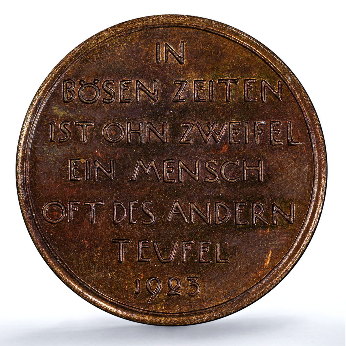 Germany Weimar Inflation Wurcherer Arnold-180 MS 64 PCGS bronze medal 1923 Germany Weimar Inflation Wurcherer Arnold-180 MS 64 PCGS bronze medal 1923