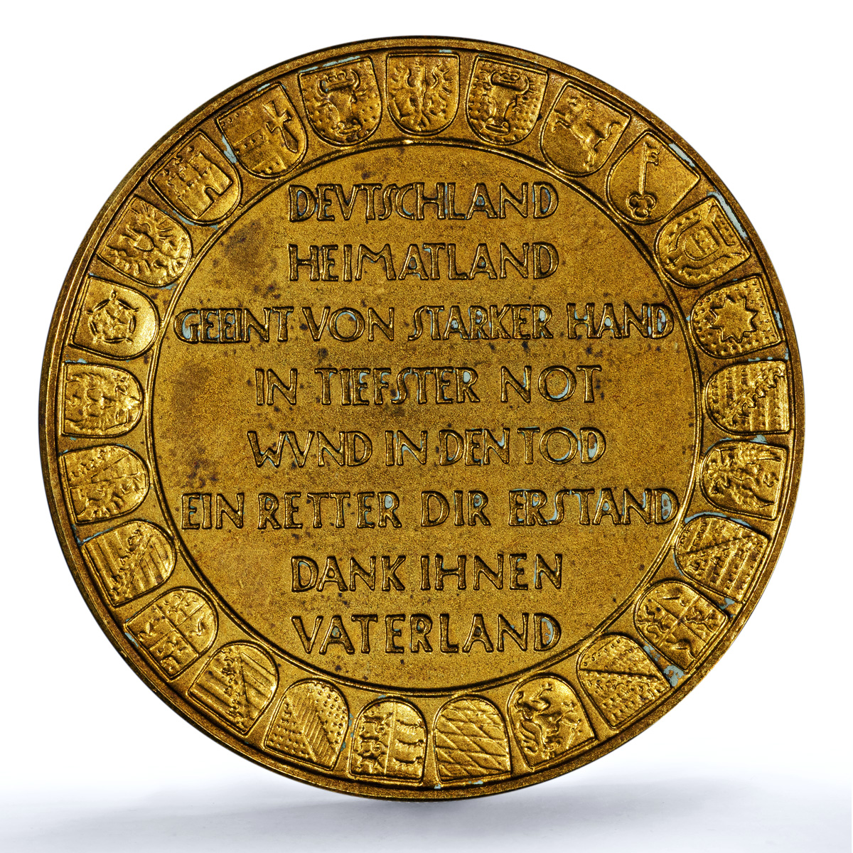 Germany Weimar Bismarck Hindenburg Gilt Schl-106 MS 62 PCGS bronze medal 1931 Germany Weimar Bismarck Hindenburg Gilt Schl-106 MS 62 PCGS bronze medal 1931