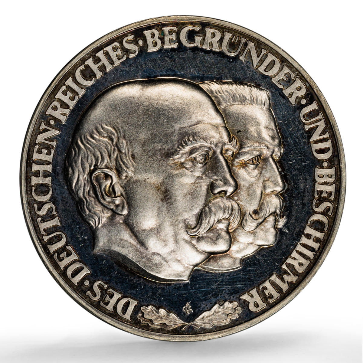 Germany Weimar Bismarck Hindenburg BERLIN Bo-5654 SP 64 PCGS silver medal 1931