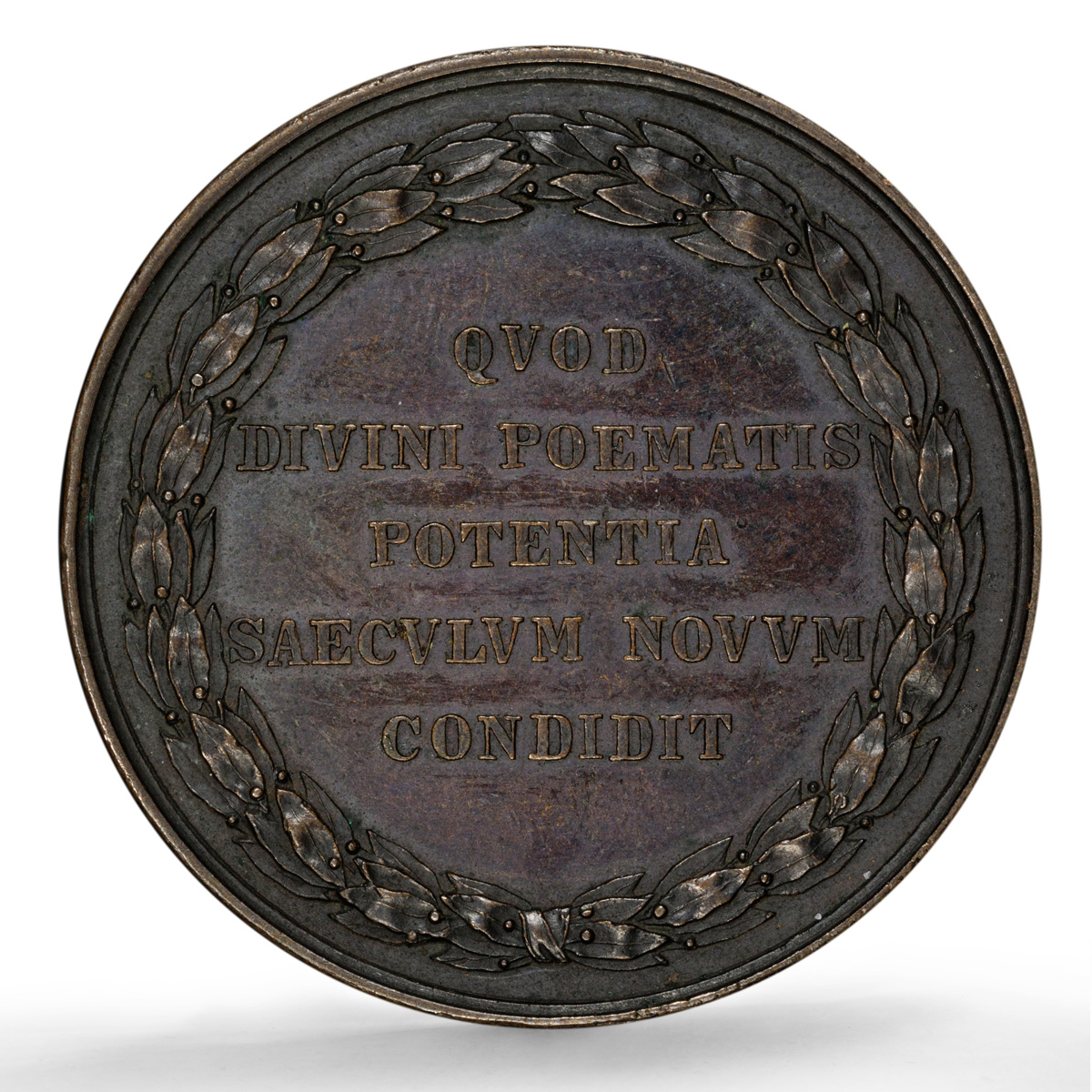 Italy Dante Alighieri WT-1577 Literature Writer AU 58 PCGS bronze medal 1806