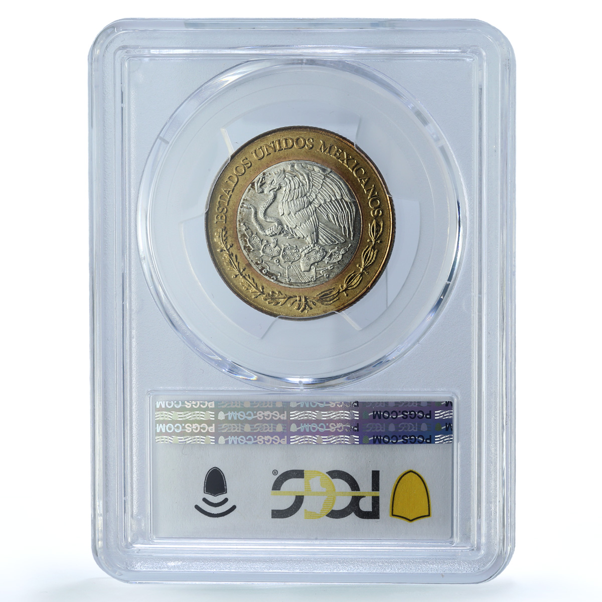Mexico 10 pesos Republic KM-553 Aztec Sun MS 67 PCGS bimetal coin 1992 Mexico 10 pesos Republic KM-553 Aztec Sun MS 67 PCGS bimetal coin 1992