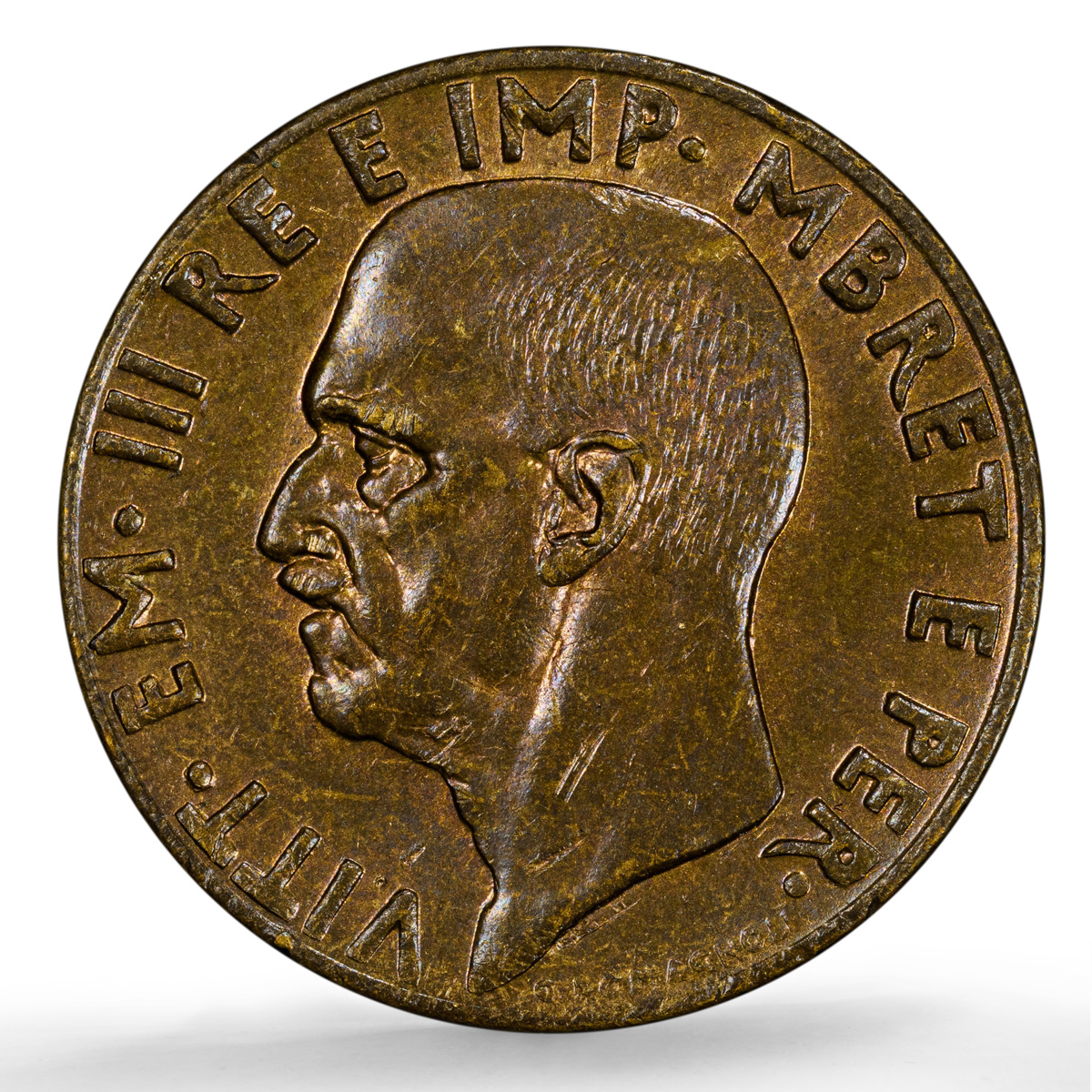 Albania Italian 0.10 lek Victor Emmanuel III KM-28 MS 63 PCGS AlBronze coin 1940