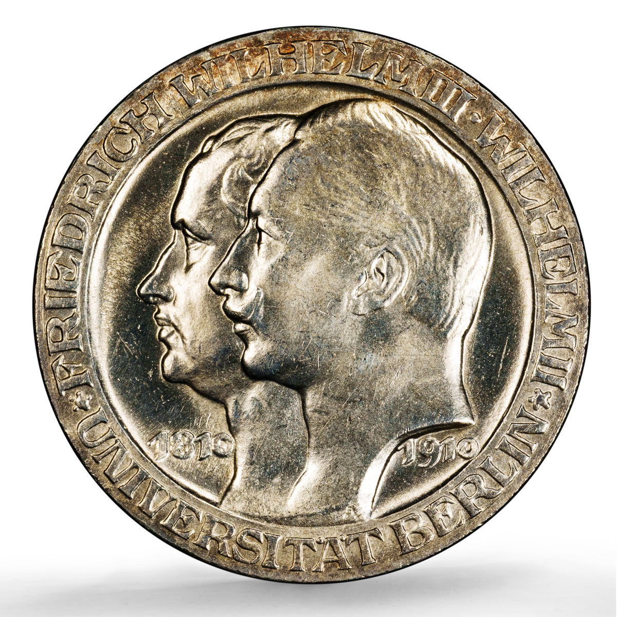 Germany Prussia 3 mark Berlin University KM-530 J-107 MS64 PCGS silver coin 1910