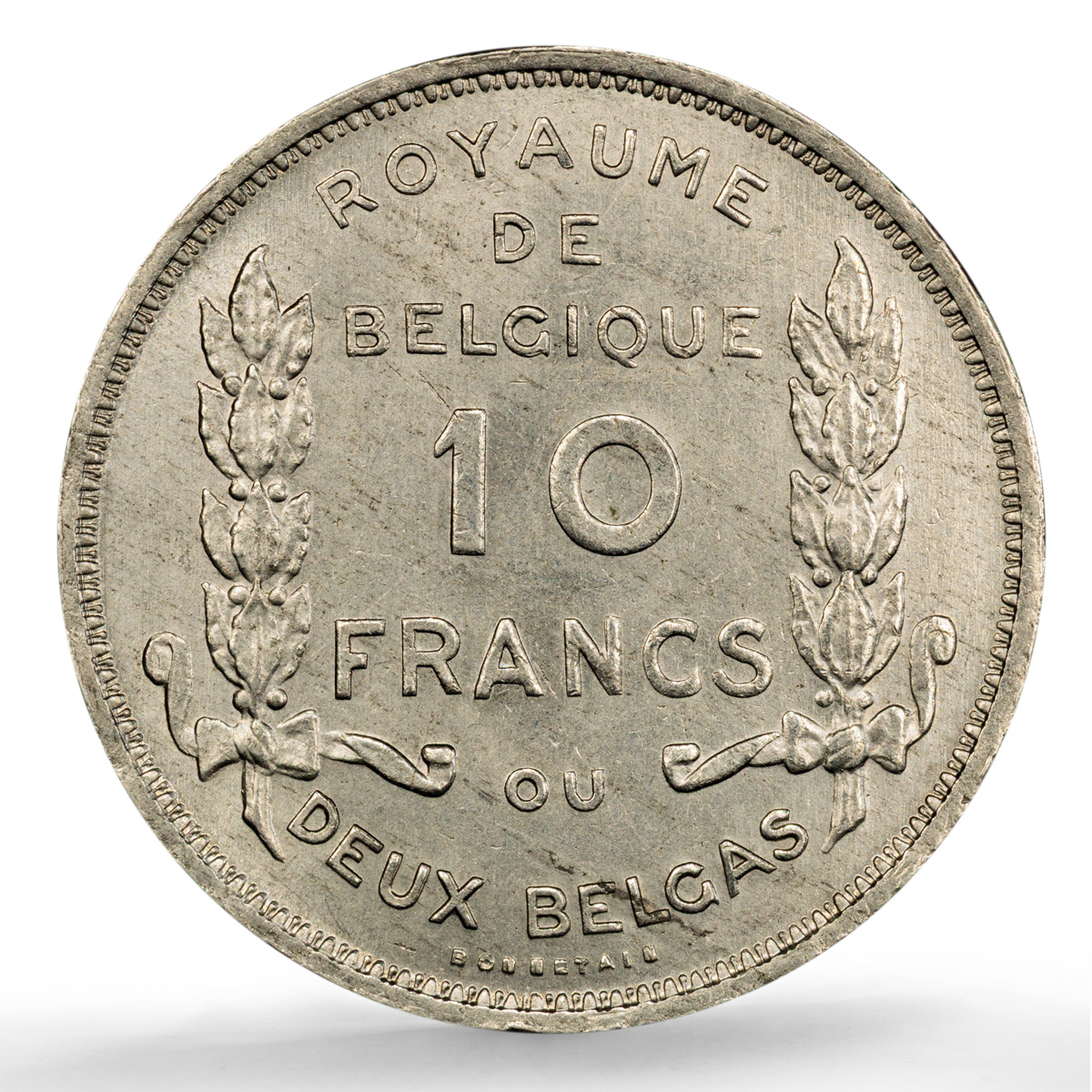 Belgium 10 francs Independence French Position A MS 64 PCGS nickel coin 1930 Belgium 10 francs Independence French Position A MS 64 PCGS nickel coin 1930