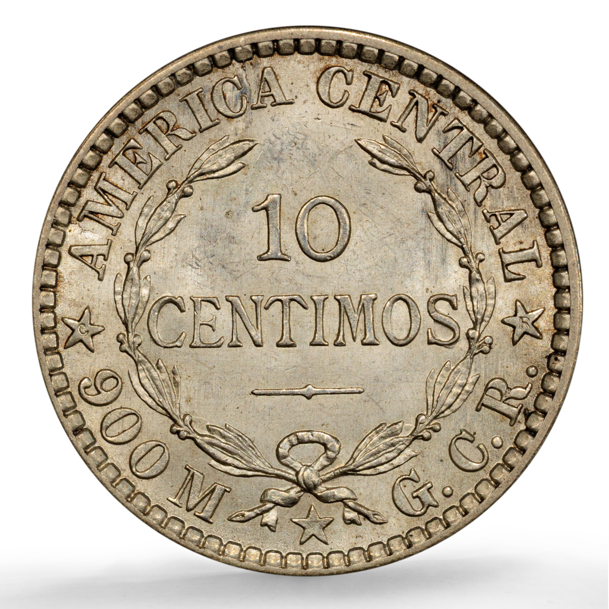 Costa Rica 10 centimos First Republic KM-146 MS 65 PCGS silver coin 1914 Costa Rica 10 centimos First Republic KM-146 MS 65 PCGS silver coin 1914