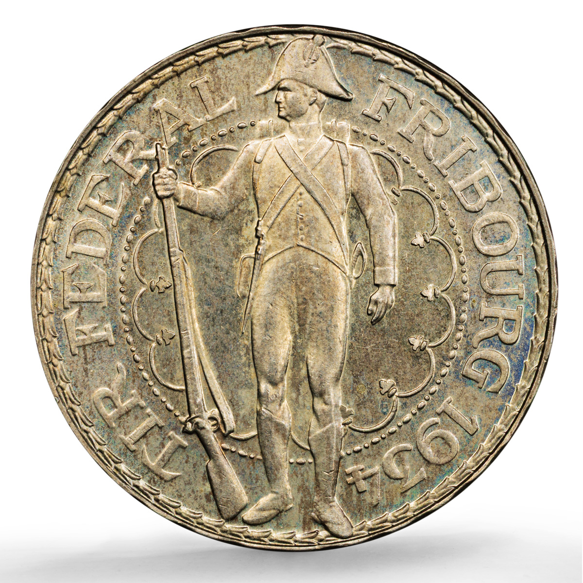 Switzerland 5 francs Fribourg Shooting Festival R-431 MS64 PCGS silver coin 1934 Switzerland 5 francs Fribourg Shooting Festival R-431 MS64 PCGS silver coin 1934